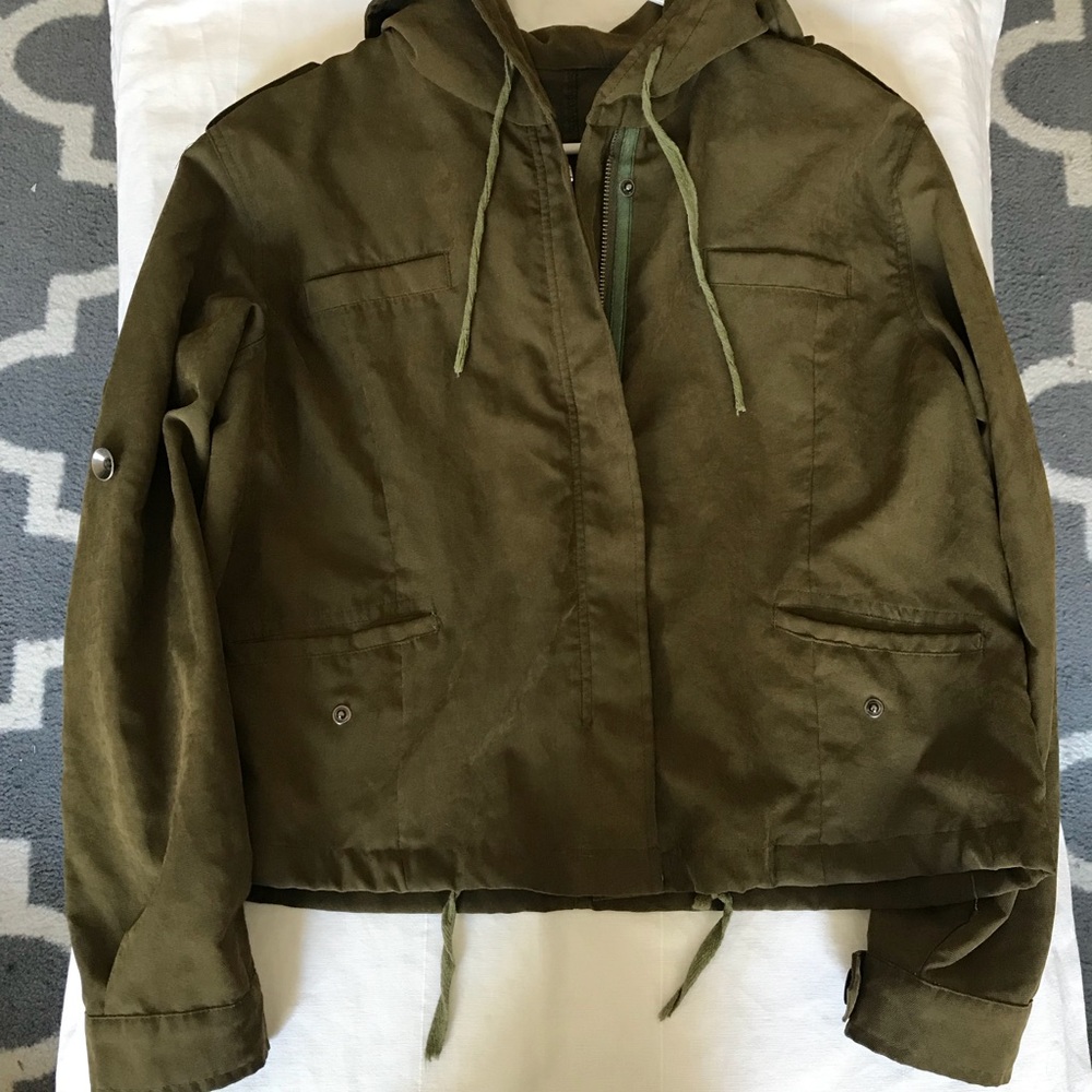 Brandy Melville Basic Green Military Jacket